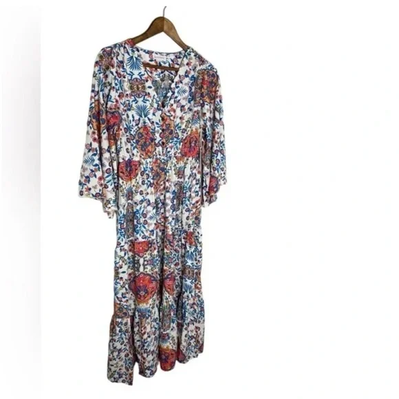 Anthropologie Boemo Bohemian V-neck Maxi Dress - Picture 4 of 10